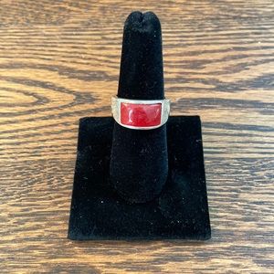 Sundance silver and red ring